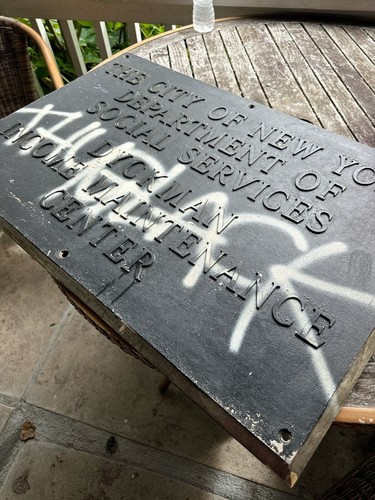 Vintage large bronze plaque - vintage,